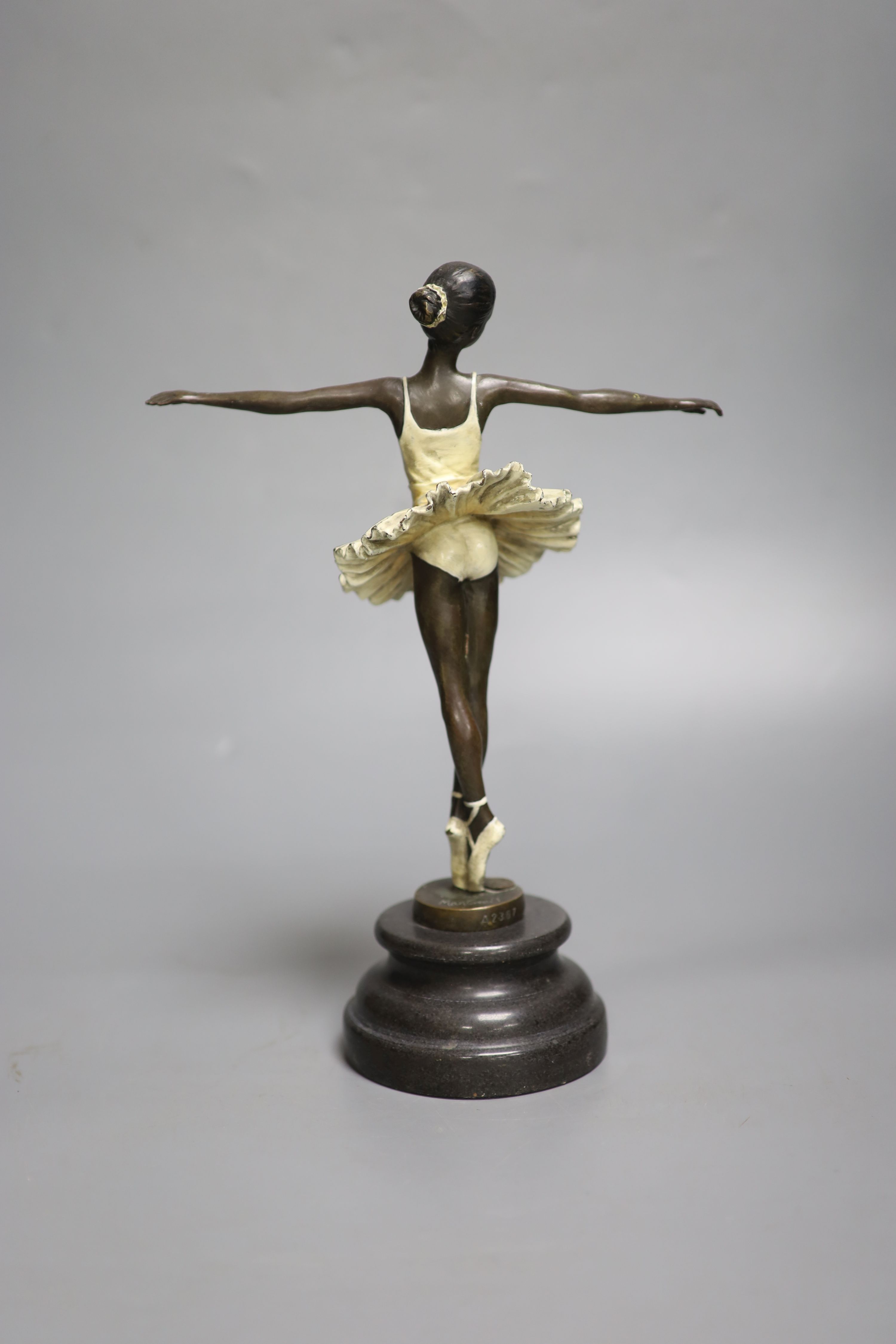 A bronze dancer, inscribed Mangreb, 1960/70s, height 30cm